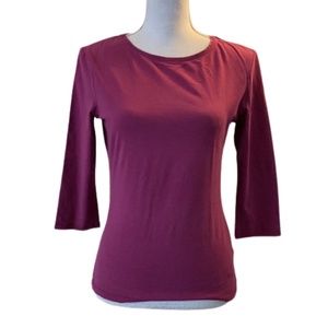 YOUR FACE medium magenta Womens tee 3/4 sleeve top